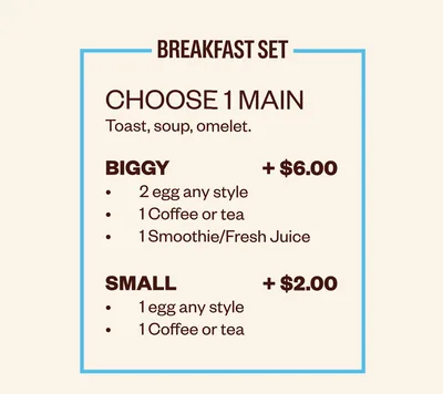 BIGGY BREAKFAST SET  🎁