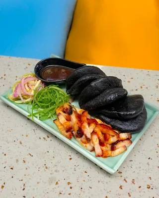 Char Siu Black Bao Platter